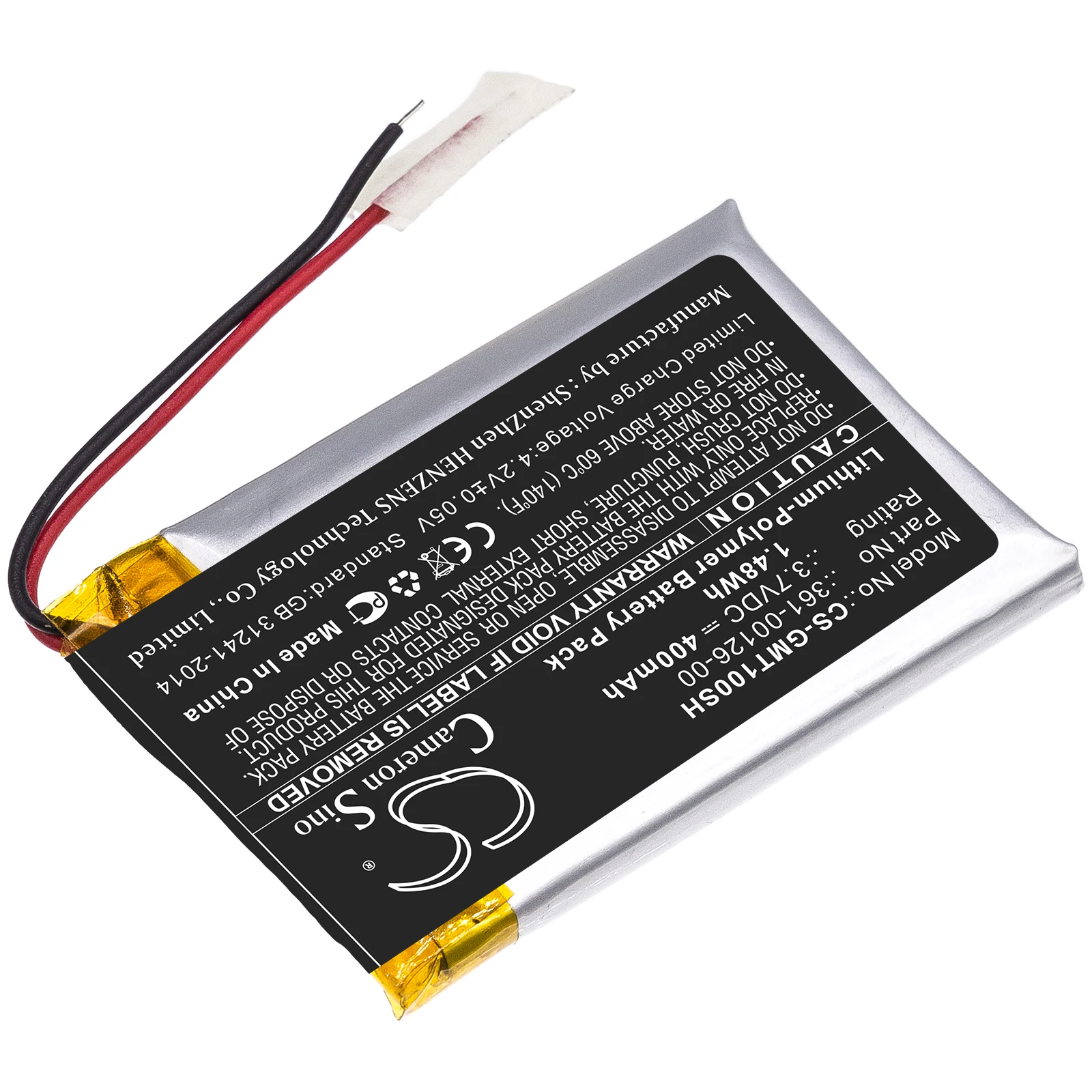 CS 400mAh / 1.48Wh battery for Garmin 010-02357-00, Tactix Delta 361-00126-00