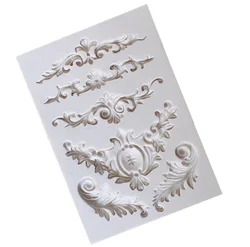 New Retro European-style pattern silicone mold DIY chocolate fondant baking mold crafts accessories mold