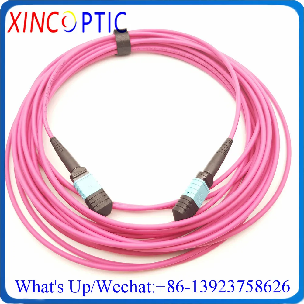 12C MPO OM4 10M Fiber Patch Cord,10Mts 12F MPOUPC Male Female Fibre Optic Jumper 12Cores Multimode MM Trunk Cable