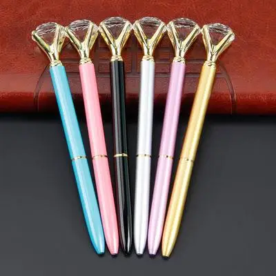 

Шариковая ручка со стразами и стеклом, металлическая шариковая ручка, красивый подарок, ручка, школьные и офисные принадлежности, инструмен...