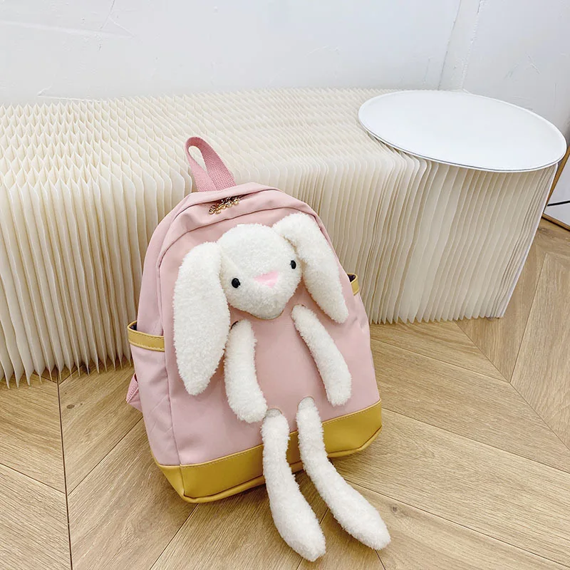 Personalised Children\'s Bunny Backpack Custom Any Name Rabbit Bag Boys and Girls Toddler School Bag Animal Bag Girls Gifts Bag