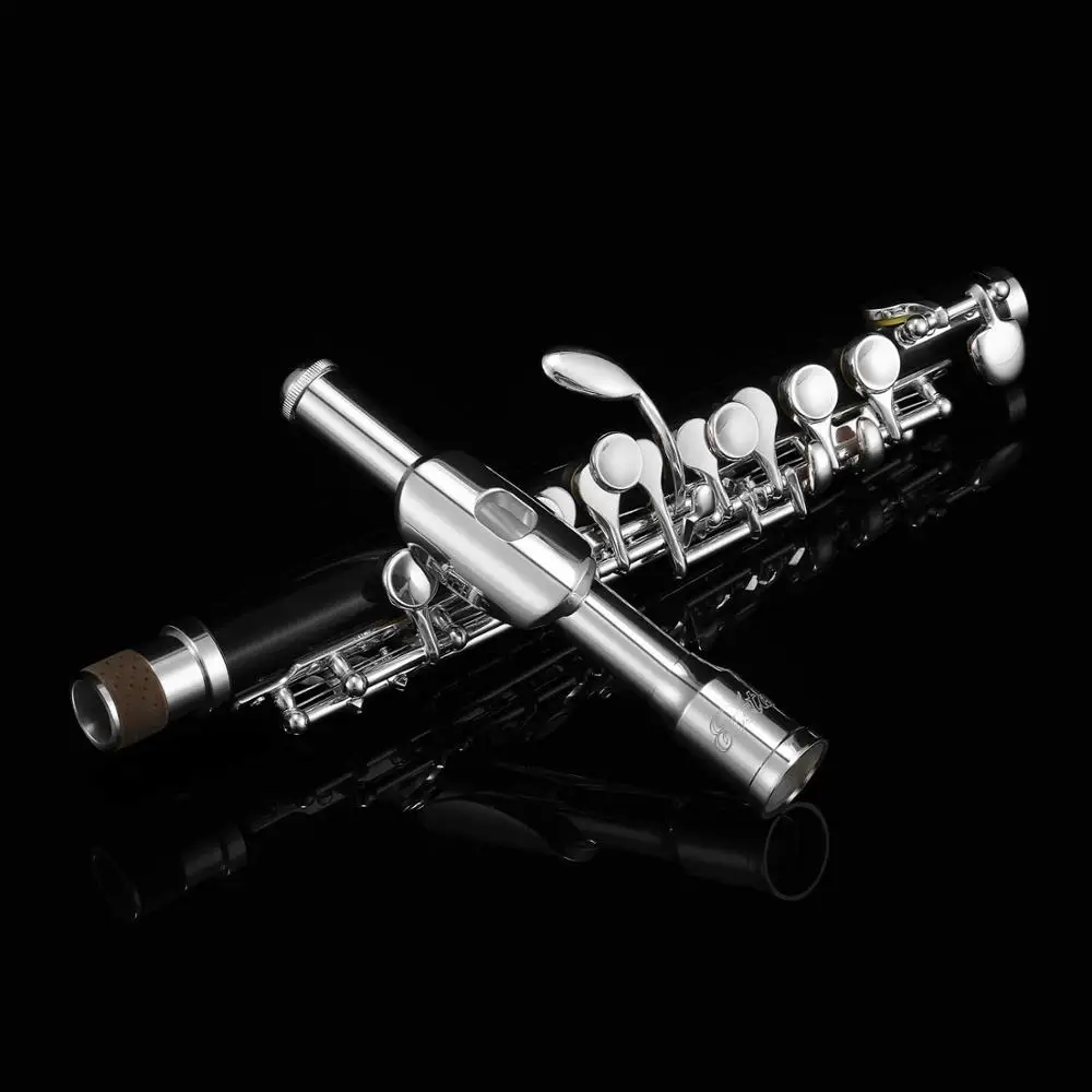 

Aisiweier Piccolo C Key Cupronickel Half-size Flute Silver Plated Body Material ABS resin