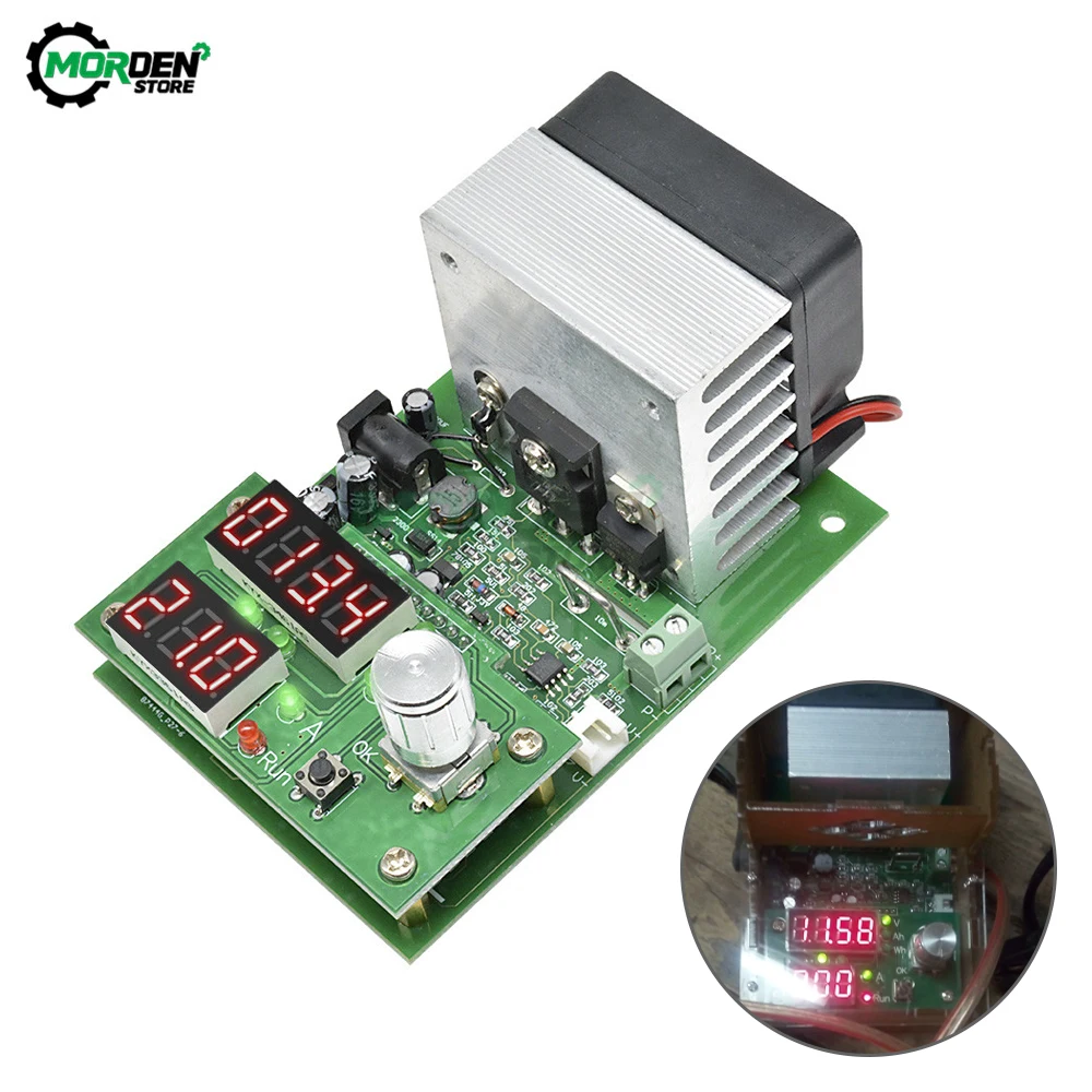 60W 30V Constant Current Electronic Load LCD Digital Display Discharge Battery Adjustable Temperature Capacity Meter Tester