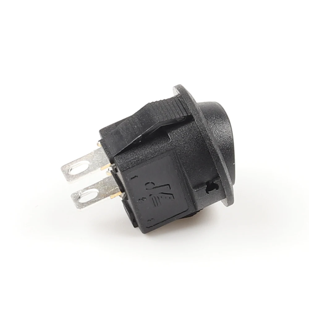 5 Buah KCD1-105 Diameter Kecil Bulat Perahu Rocker Switch Hitam Mini Bulat Hitam Putih Merah 2 Pin ON-OFF Rocker Switch