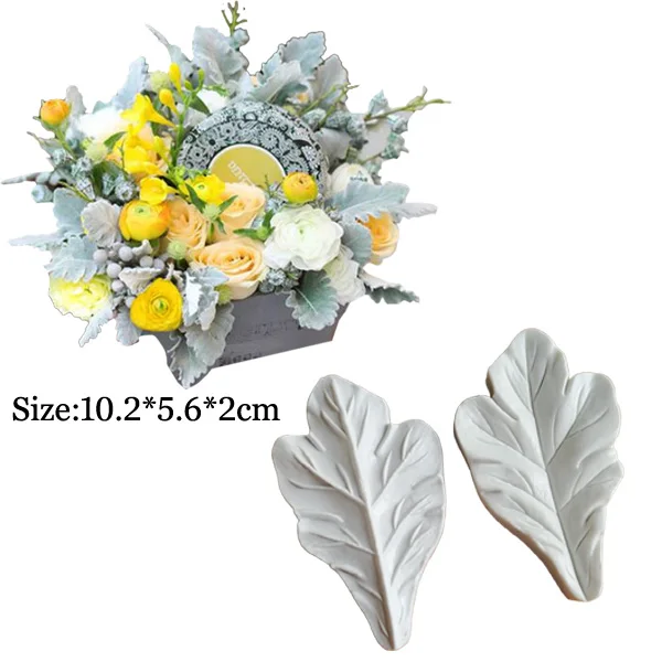 Silver Leaf Petal Veiner Silicone Mould Fondant Flowers Cake Decorating Chocolate Gumpaste Sugarcraft Clay Cold Porcelain M2116