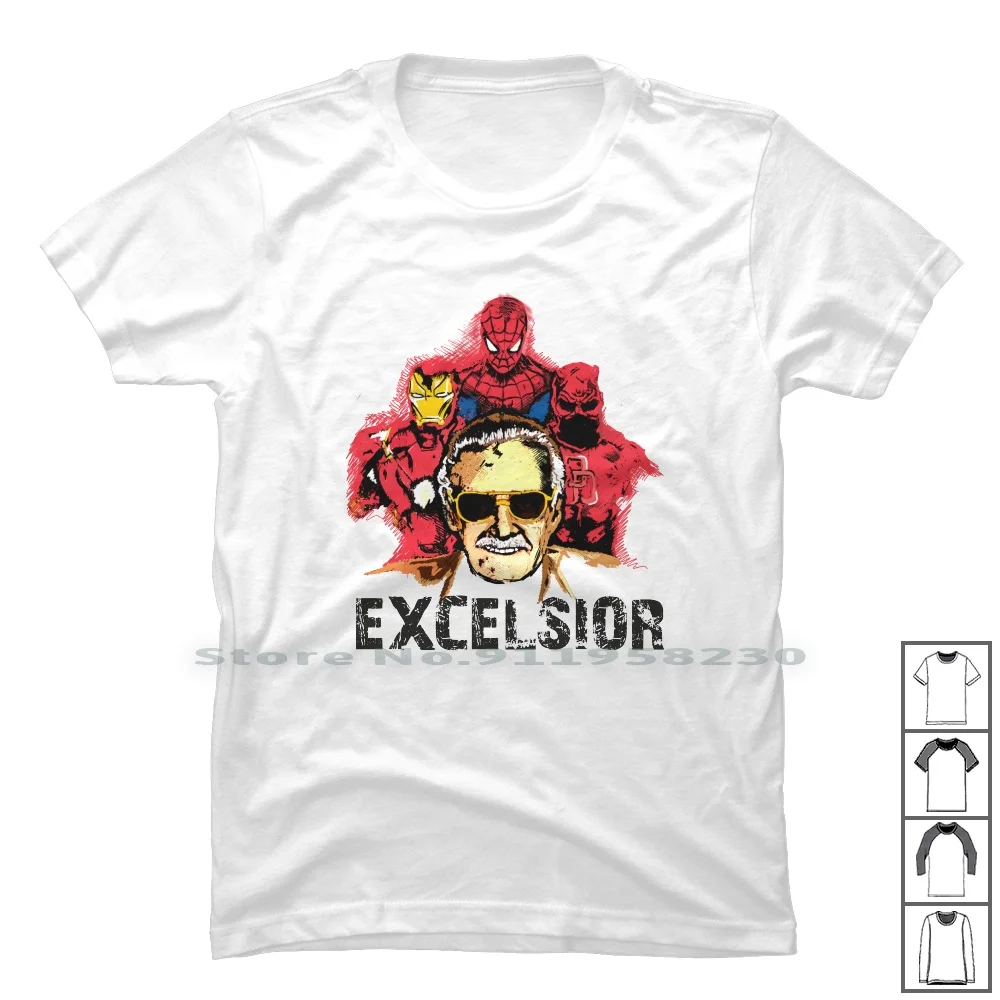 Excelsior T Shirt 100% Cotton Video Game Superhero Present Player Layer Human Hero Game Ny Me Funny