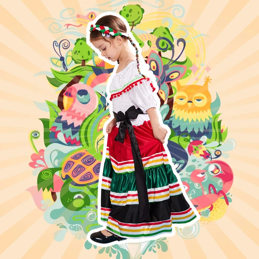 Women Off Shoulder Mexican Senorita Costume Halloween Girls National  Cosplay Dresses Carnival Easter Purim Fancy Dress - AliExpress 200000532