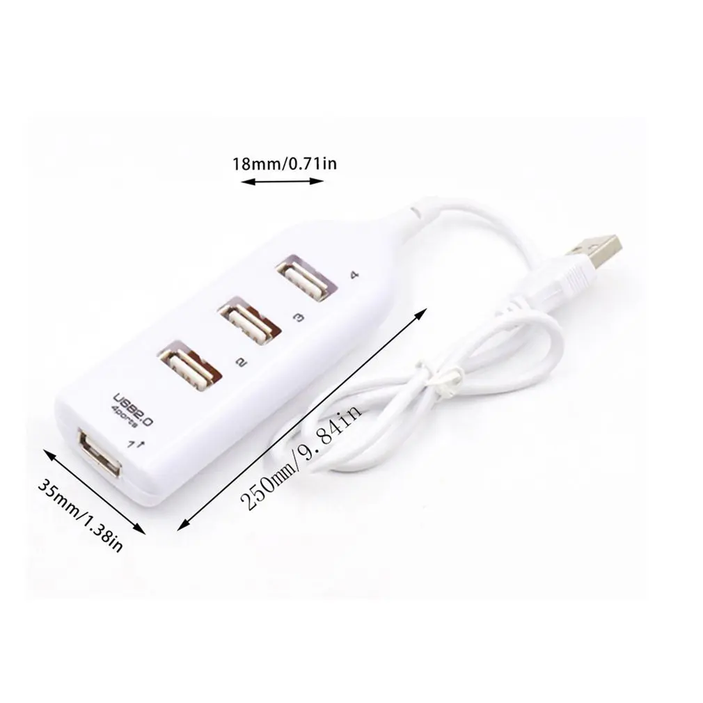 Portable 4 Port Multi USB Hub Splitter High Speed USB 2.0 Multiple Expander Adapter For PC Laptop Notebook Computer Accessories