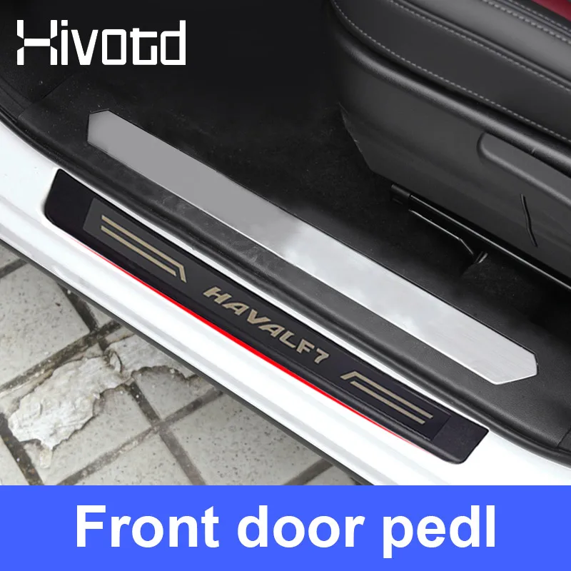 Hivotd For Haval F7 F7X 2023 2024 Accessories Door Sills Scuff Plate Protection Stainless Steel Welcome Pedals Car Exterior