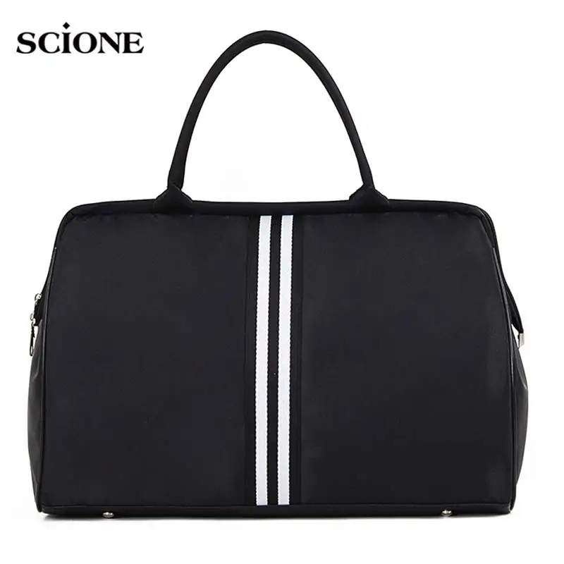 Striped Travel Bag Gym Fitness Bag Luggage Traveling Duffle Sac De Sport Handbag For Women Men Outdoor Sports Shoulder Bag XA46A