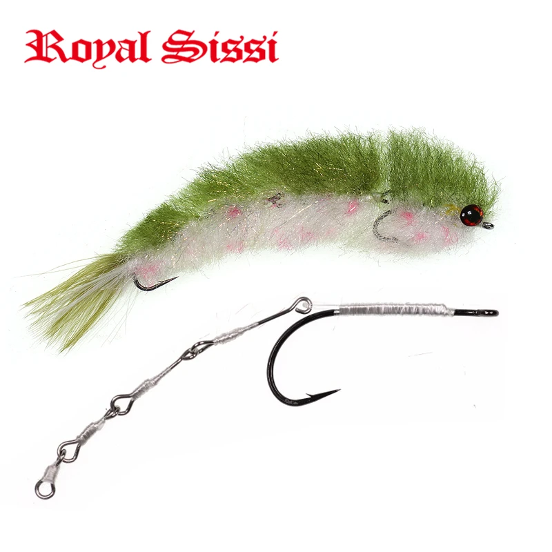 Royal Sissi 30 stücke 5 optional größen edelstahl gelenk fisch wirbelsäule schwanz schaft salzwasser cod streamer fliegen binden materialien