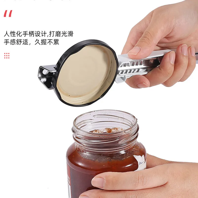 

Adjustable Multi-function Bottle Cap Opener Stainless Steel Lids Off Jar Opener Labor-saving Screw Can Opener For Kitchen Tools