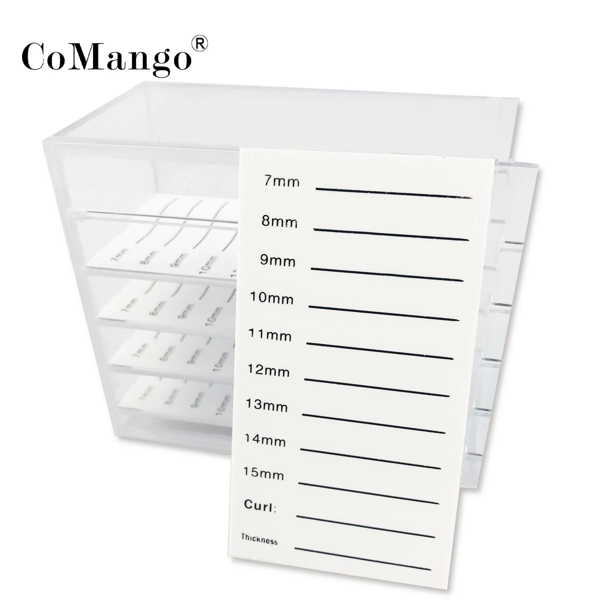 CoMango Custom False Eyelashes Storage Box 5 Layers Acrylic Pallet Lash Holder For Eyelash Extension Individual lash Holder