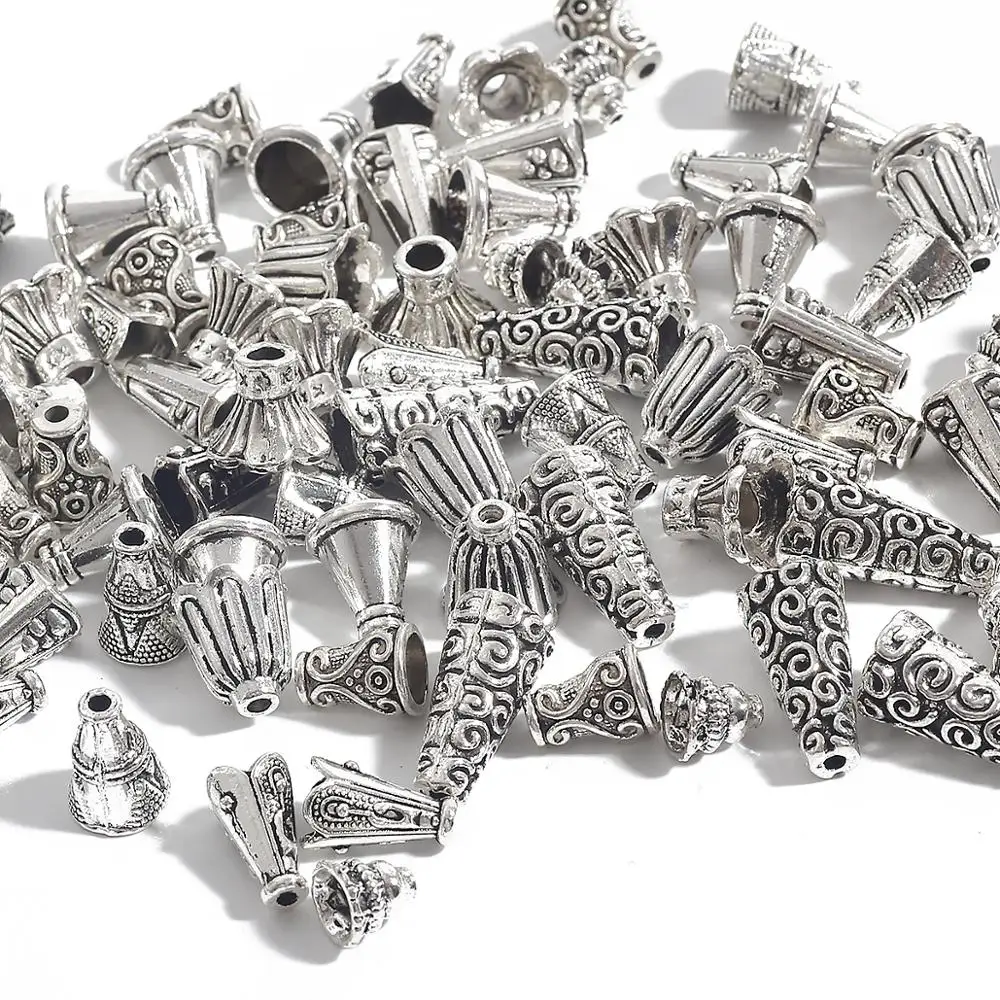10pcs 7/8/9/10/11mmAntique Tibetan Silver Color Tube Spacer Beads for Jewelry Making DIY Necklace Bracelet Handmade Findings