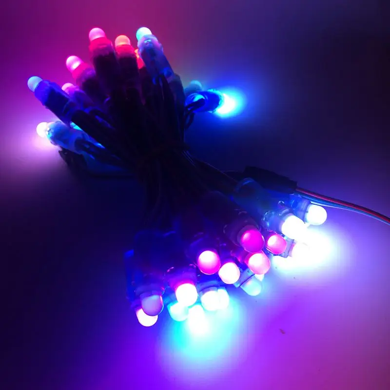 1000pcs 12mm WS2811 Full Color LED Pixel Light Module DC 5V input IP68 waterproof RGB color 1903 IC Digital LED christmas Light