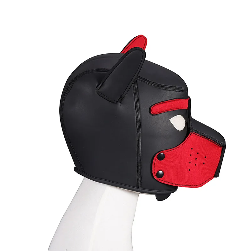 Puppy Mask Hood Sex Toys For Couples Flirt SM Bdsm Role Play Cosplay Halloween Mask Party Masks Dog Hood Mask Padded Neoprene