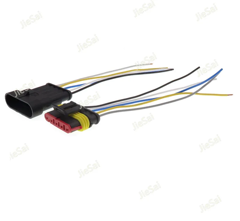 AMP 1.5 Serie 5 Pin 282089-1 282107-1 Superseal Elektrische Waterdichte Connector Met Auto Kabelboom Vrouwelijke mannelijke