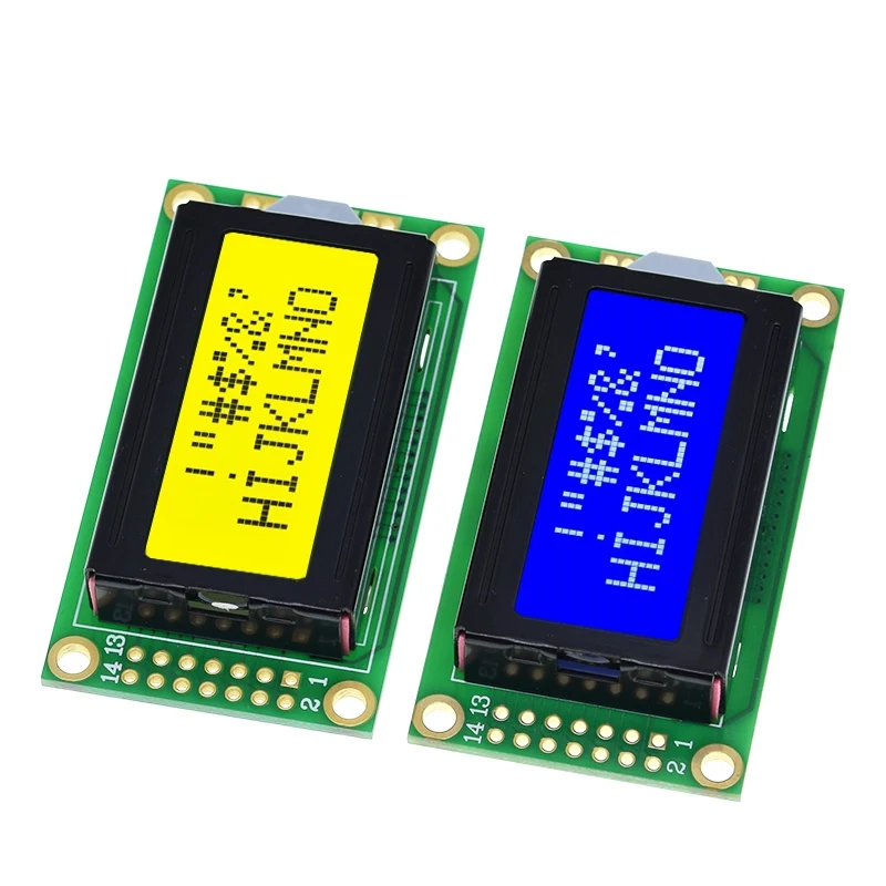 1/2/5 Stück TZT 8 x 2 LCD-Modul 0802 Zeichenanzeige Blau / Gelbgrün für Arduino – Detail 7