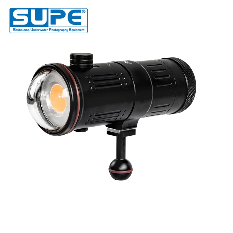 SUPE Scubalamp V7K 15000-Lumen Underwater Photo Video Light Scuba Diving Search Light Beam Angle 120 Dual & Rotation 4 mode