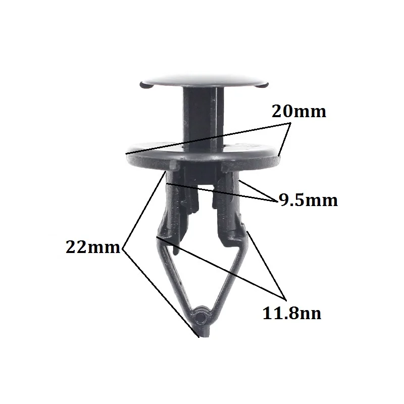 Автомобильные пластиковые заклепки бампера, фиксатор крыла, крепеж, брызговики, зажимы, подходят для Ford, Toyota, Chevrolet, Buick, VW, 20 шт.