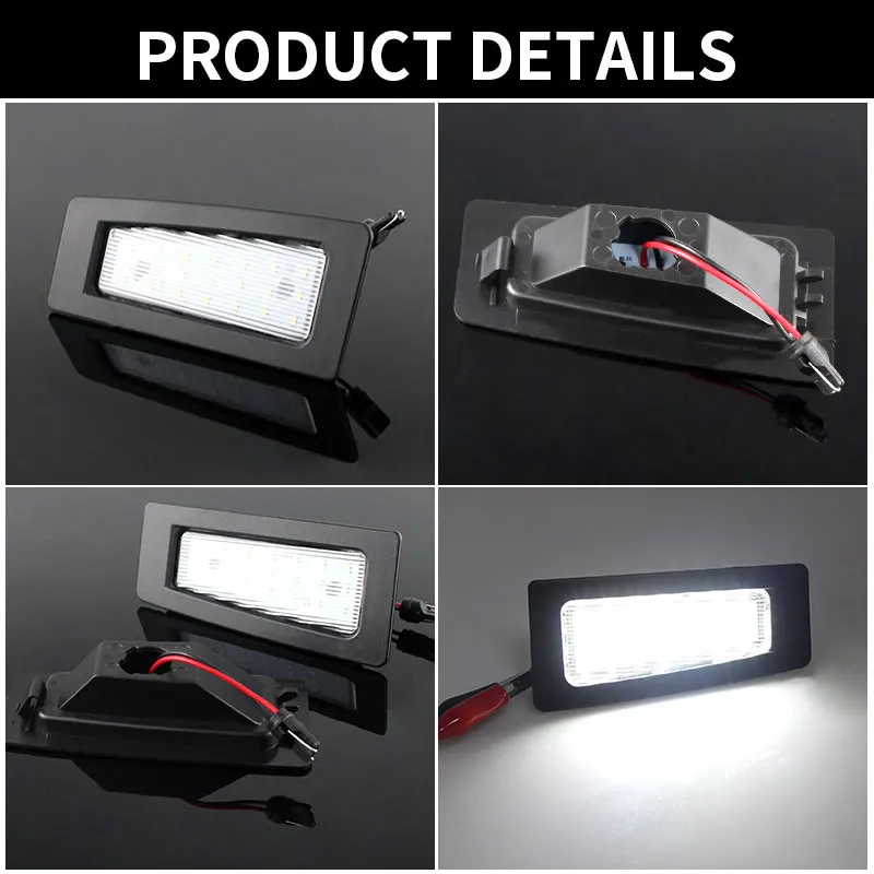 2Pcs Canbus Error Free White LED License Plate Light Number Plate Lamp For Mazda 3 Axela 2014-2018 For Mazda CX-3 CX3 2016-UP