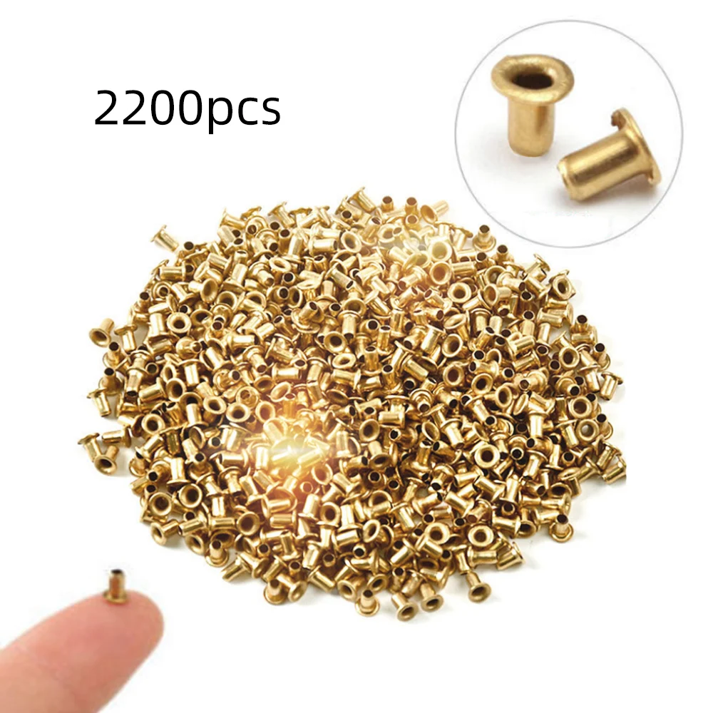 2200Pcs Beehive Copper Eyes Bee Hive Nest Box Threading Hole Bees Nest Box Foundation Plating Copper Eye Beekeeping Tools