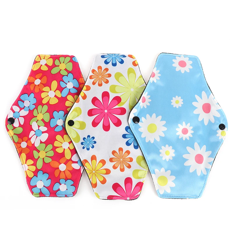 1PCS Bamboo Fiber Menstrual Pad Women Washable Reusable Sanitary Napkin Cotton Cloth Pads Feminine Hygiene Panty Liner Towel Pad