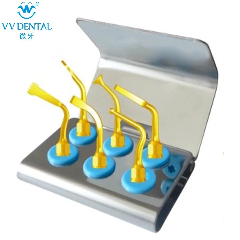 VV DENTAL Cheap Ultrasonic Scaler Piezo Bone Surgery Tips Set Kit Compatible With MECTRON /NSK Handpiece US2/US3/UL1/UL2/UC1/UI1