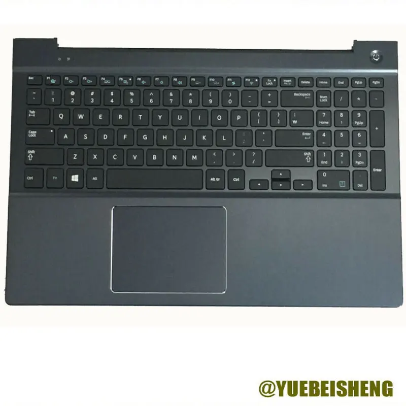 

YUEBEISHENG New for Samsung NP770Z5E 780Z5E NP780Z5E Palmrest upper Touchpad Backlit keyboard US,Dark blue