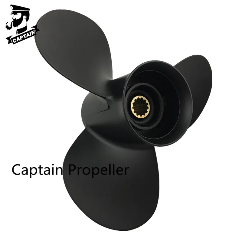 Captain Propeller 10 3/8x14 Fit Mercury Outboard Engines 25-70HP Aluminum 13 Tooth Spline RH 48-816706A45