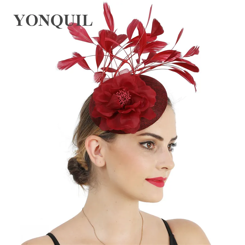 

New Fashion Flower Fascinator Hat Women Wedding Pillbox Hat Hair Clip Ladies Party Dinner Headpiece With Hair Clip Accessory