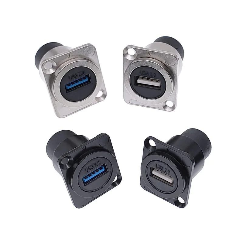 Metalowe złącze USB 2.0 3.0 typu D żeńskie do żeńskiego do montażu panelowego Gniazdo USB