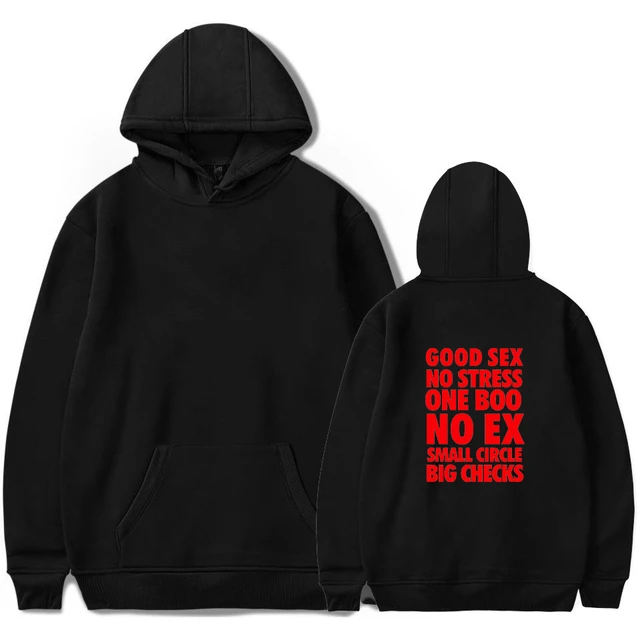 Good Sex No Stress One Boo No Ex Small Circle Big Checks Hoodies Men Funny Print Pullover Streetwear Hoodie Women Men AliExpress