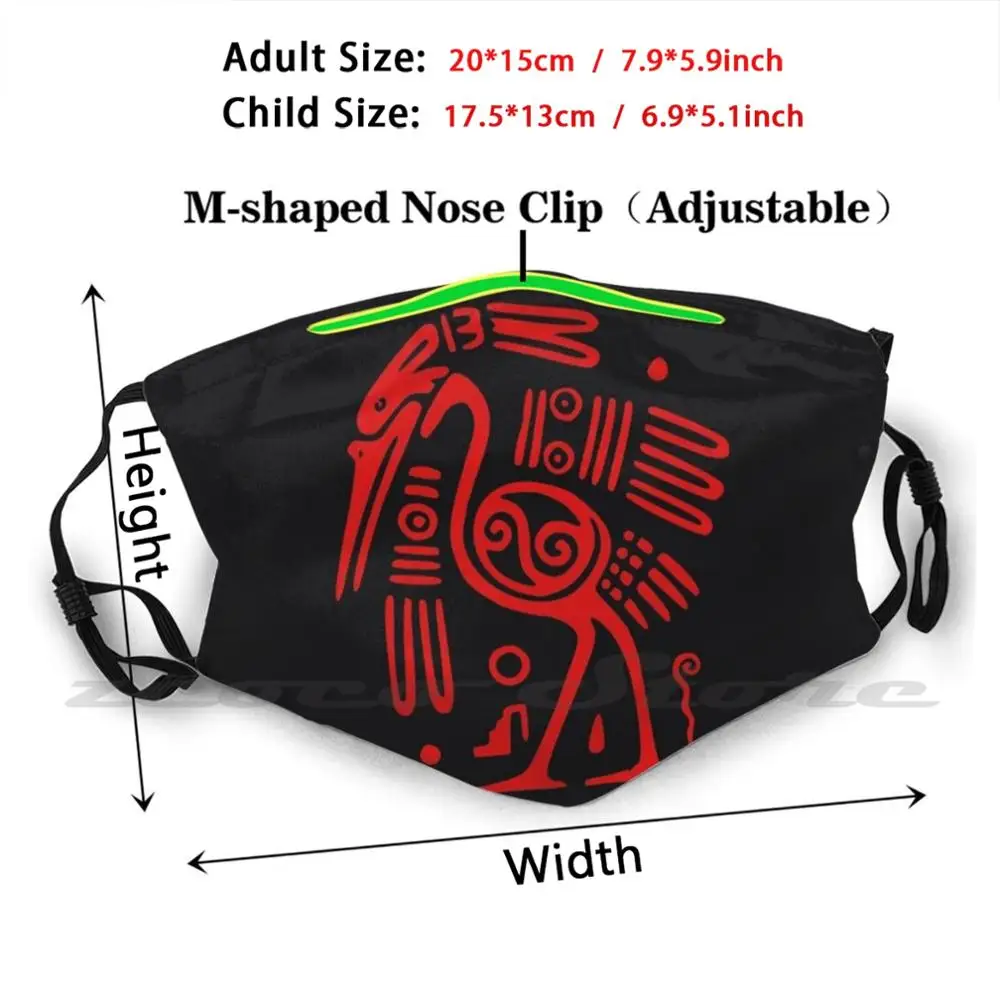 ?cultural Or Relating To Nature. Mask Cloth Reusable Print Filter Washable Tribal Iv Native Totem Navajo Raptors