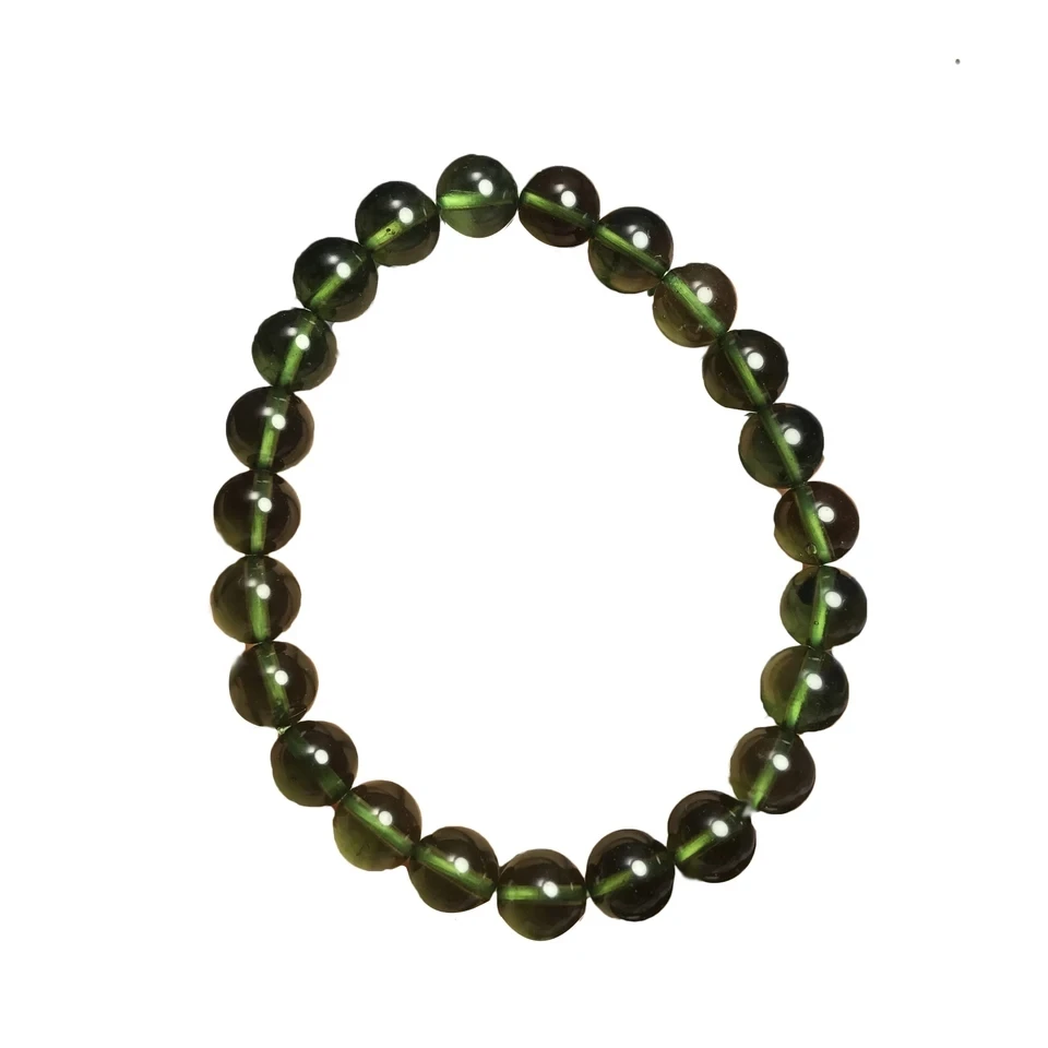 Hot Sale A++ Natural Moldavite green aerolites crystal stone Bracelet energy apotropaic 22g-36g/ lot Unique Bracelet