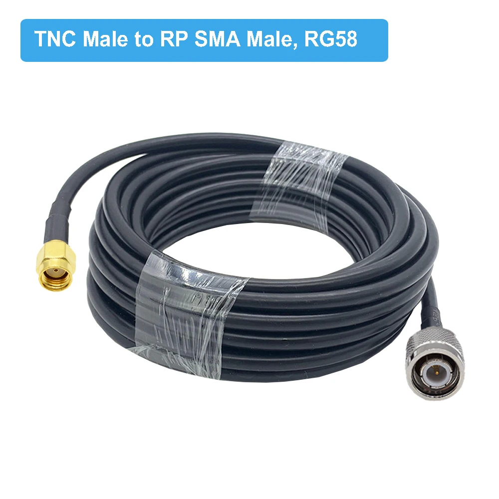 BEVOTOP TNC Male to SMA Male /Female Series RG58 Pigtail 50 Ohm RF Coaxial Cable RG58 Extension Cord Jumper 50CM 5M 10M 30M