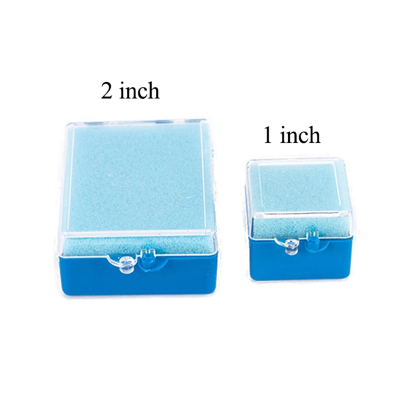 

50Pcs 1Inch Dental Blue/Black Plastic Box with Sponge Teeth Retainer Case