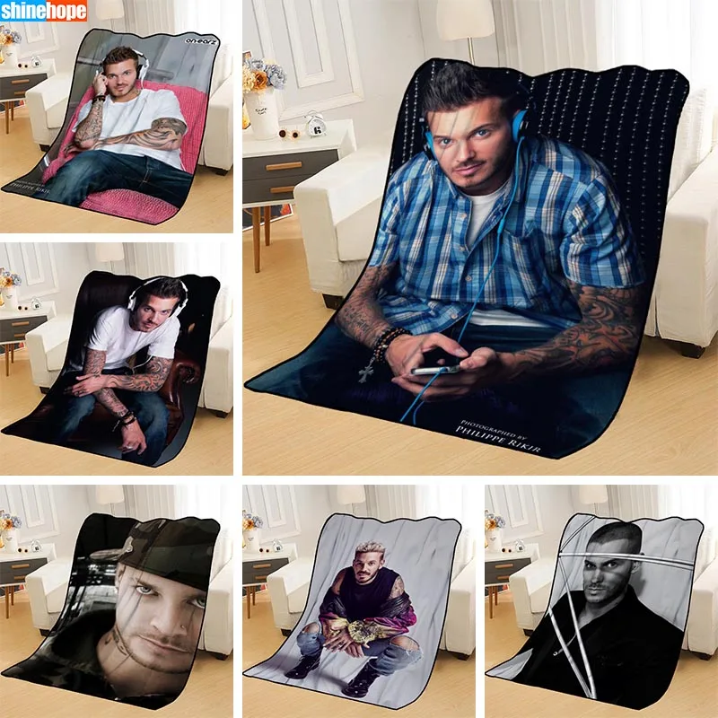 Personalized Blankets Custom M Pokora Blankets for Beds Soft DIY Your Picture Decoration Bedroom Throw Travel Blanket