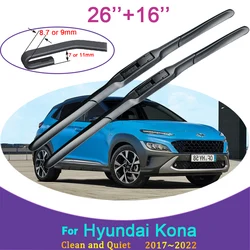 Per Hyundai Kona 2017 2018 2019 2020 2021 2022 Due Tergicristallo In Gomma Raschiare La Neve Parabrezza Anteriore Spazzole Accessori Auto adesivi