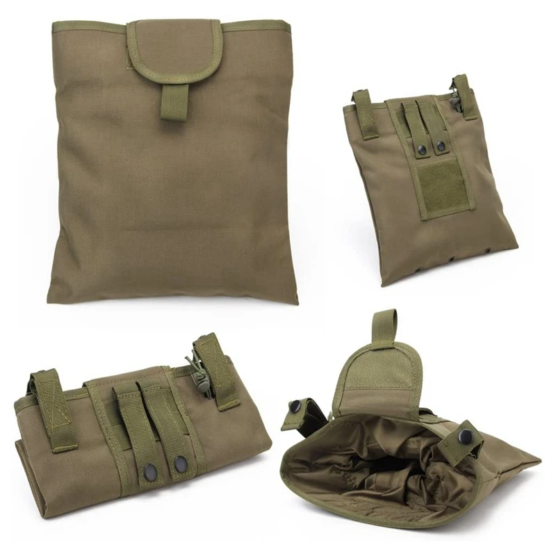 Tactical Molle Dump Drop Pouch Folding Drawstring Magazine Pouch Recovery Mag Storage Bag Airsoft Hunting Accessories