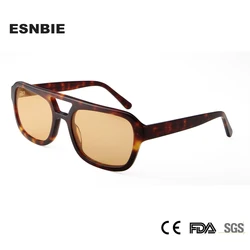 2024 VE Designer Square Sunglasses Women High Quality White Acetate Sunglasses For Men Double Bridge Big Glasses Shades Oculos
