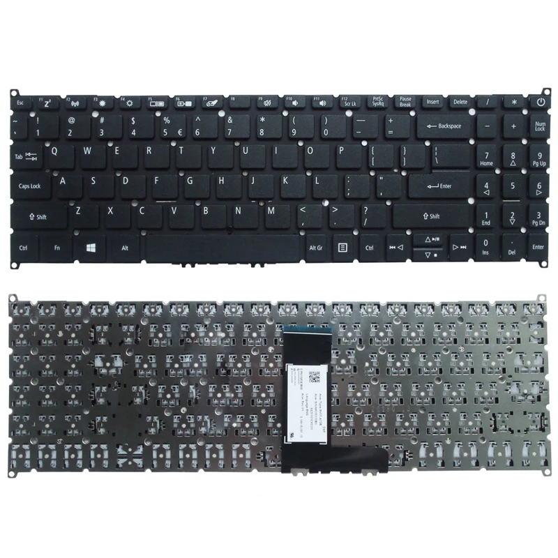 Hot US Keyboard Kor Acer Swift 3 SF315-51 SF315-51G N17P4 A515-52 A515-53 A515-54 Laptop US Keyboard No-Frame Black Backlight