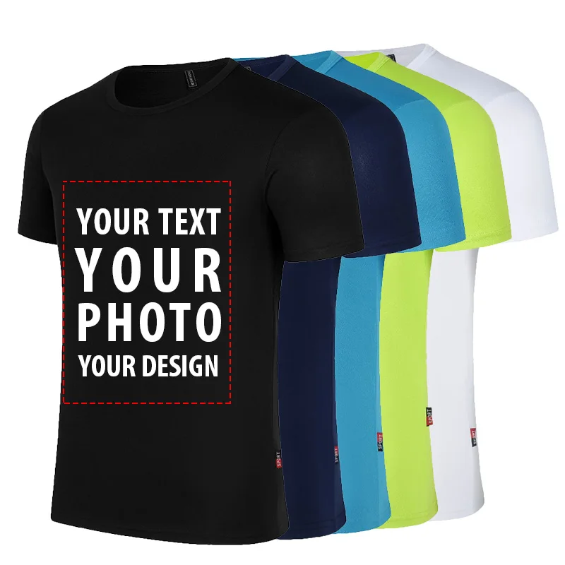 Men Tops Tees Shirt 2023 Summer Men's Breathable Casual Short Sleeve Tshirts Custom Your Own Personalized T-shirt Print Photo