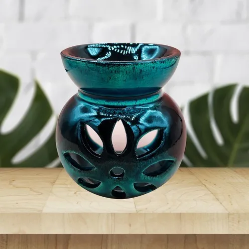 Adelya Life Handmade Green Black Lotus Censer-YSD236