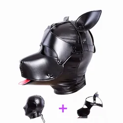 Brand New Erotic Leather Role Play Dog Mask with Ears for Fetish Bdsm Bondage Puppy Cosplay Party Flirting Adults Games Sex Toys