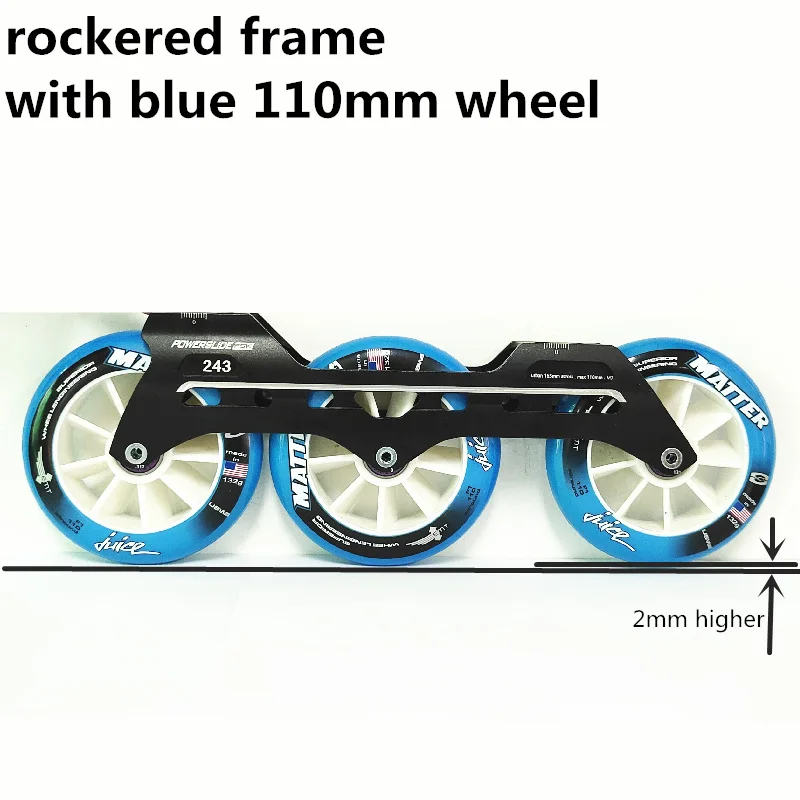 3 wheels inline speed 110mm skating base wheel combination roller frame 3X110mm 110 tyres pleasure tool FSK 165mm 180mm 243mm PS 