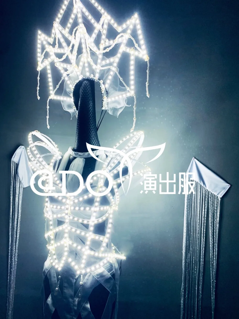 Technology LED luminous costumes goddess GOGO show costume bar nightclub light up stage dance wear