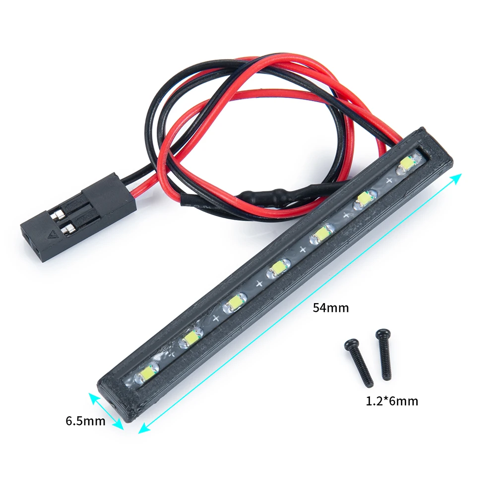 YEAHRUN RC Car Roof Lamp 7 LED Light Bar Headlight For 1/24 Axial SCX24 90081 Deadbolt RC Crawler Decoration DIY Parts