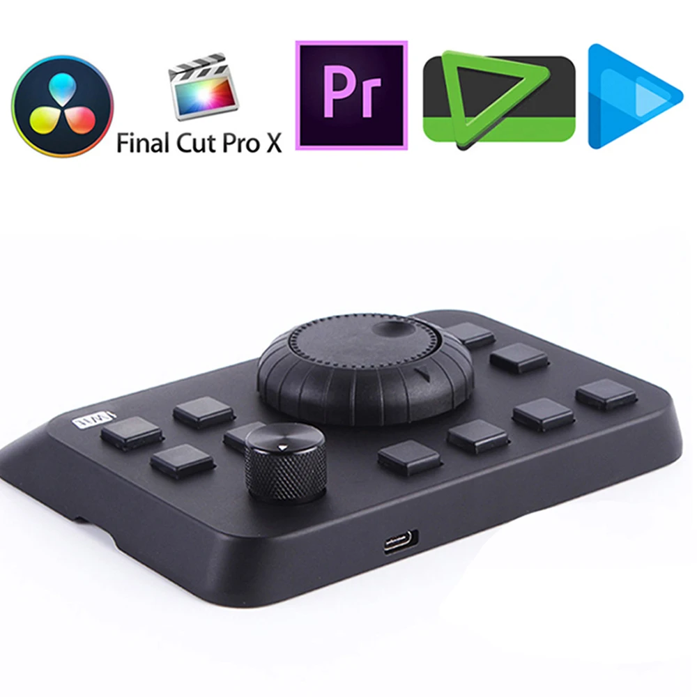 Pr Video Clip Hot Key Keyboard For Final Cut Davinci Premiere Edius USB Type C Programmable Keyboards For Windows MacOS Linux