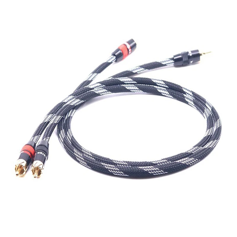 

Высококачественный Hi-Fi аудио кабель для соединения, позолоченный 2RCA кабель, высококачественный Hi-Fi RCA аудиокабель «штырь-штырь»